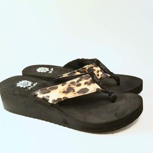 Yellow Box Kiko Wedge Animal Print Sandal- Size 10